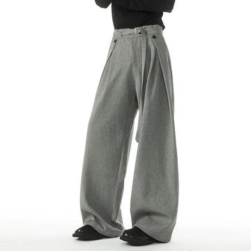 AIDASE  -  Trend New Men Casual Trousers 2025 Autumn Fashion Solid Color Straight-leg All-match Male Pants Loose Menswear Tide 21E7546 aidase-shop
